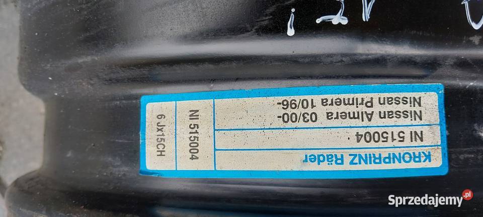 Felga stalowa 15 Nissan Almera N16 stalowe Szczecin