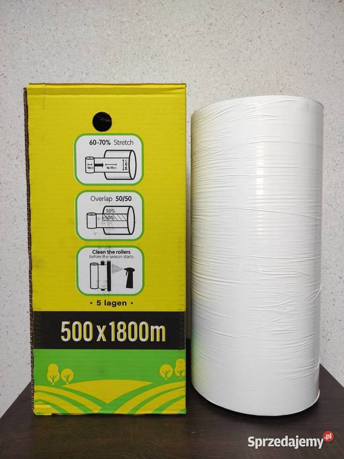Folia do sianokiszonki RAPID 500mm 1800m 5 Strzelce Wielkie sprzedam