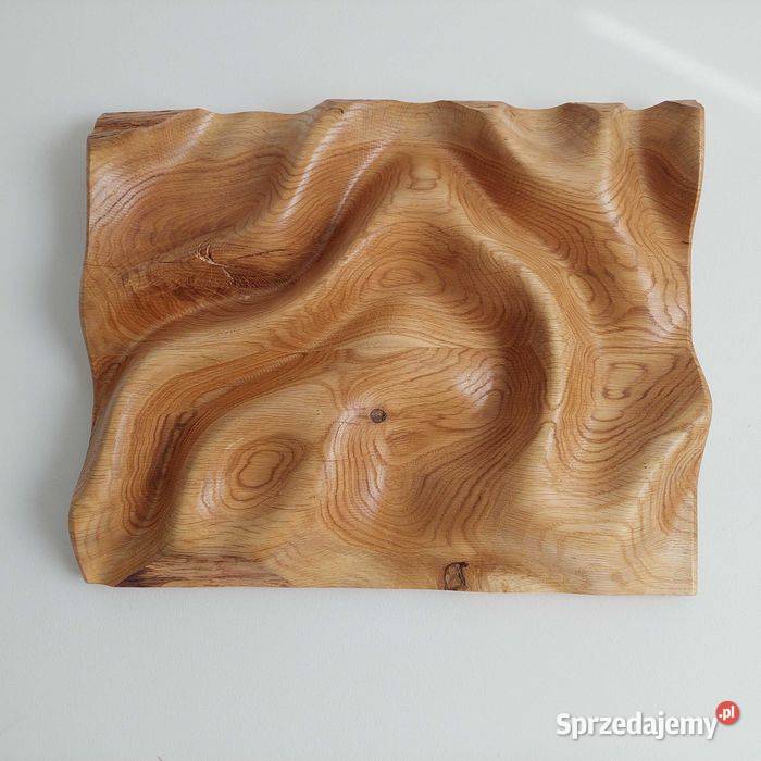 Panel ścienny fale 3D olejowana dekoracja zachodniopomorskie