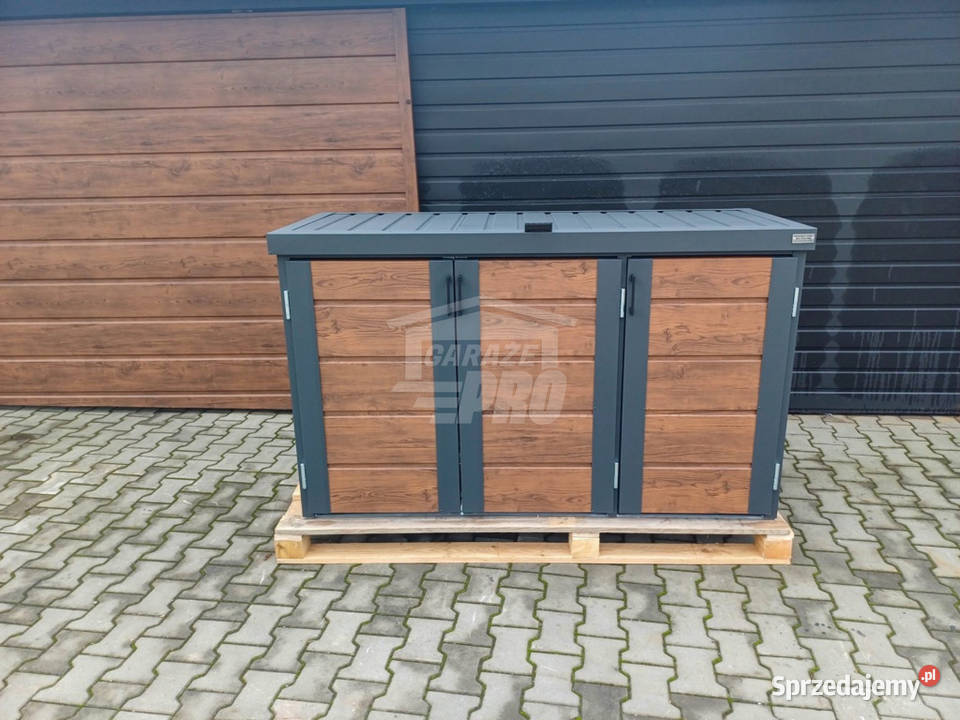 Zabudowa koszy na śmieci wiata obudowa Kłodzko