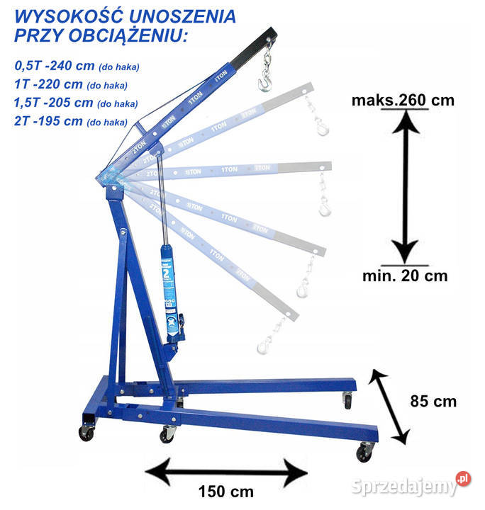 Żuraw warsztatowy 2T Kupczyk balanser 900 mazowieckie Warka