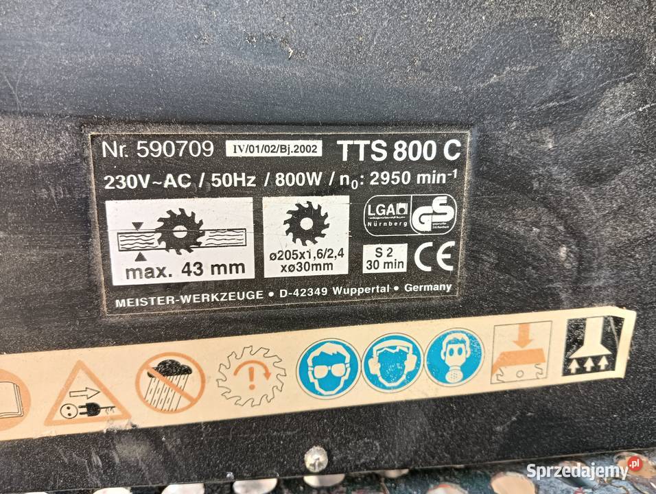 Piła stołowa GERMANy 800W 230V widiowa dodatkowy Wałbrzych
