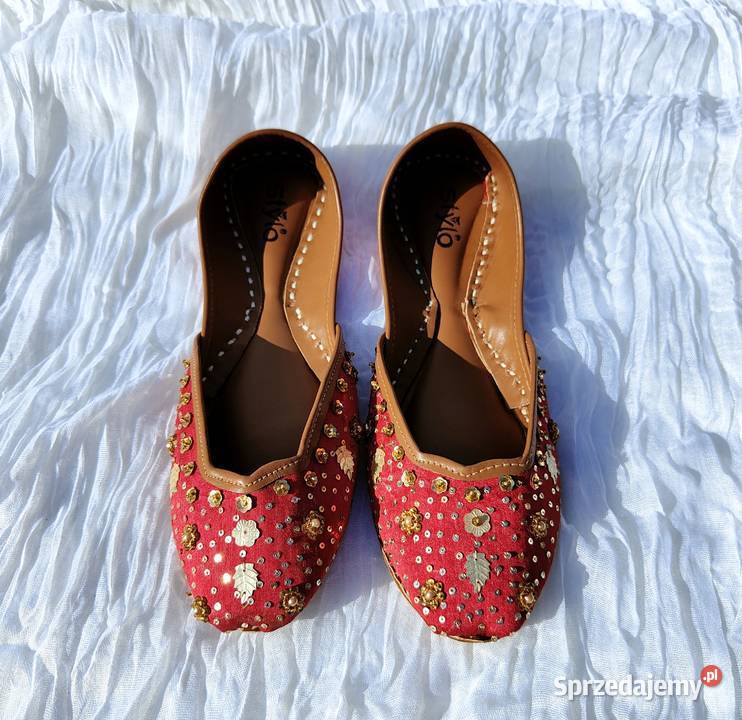 Orientalne buty khussa 38 39 czerwone baleriny zachodniopomorskie
