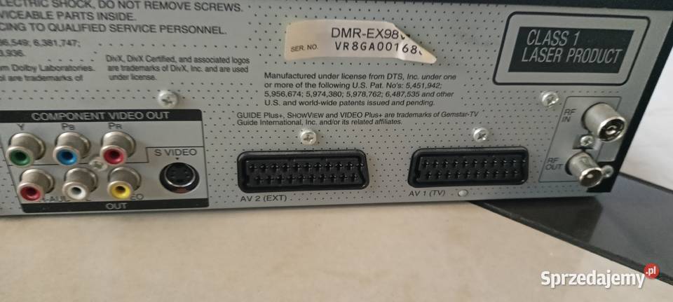 Panasonic dmr ex 98v DVD Recorder świętokrzyskie Sędziszów