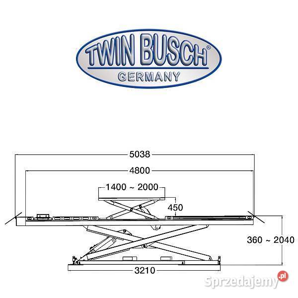 Podnośnik Nożycowy Twin Busch do montażu w Tychy