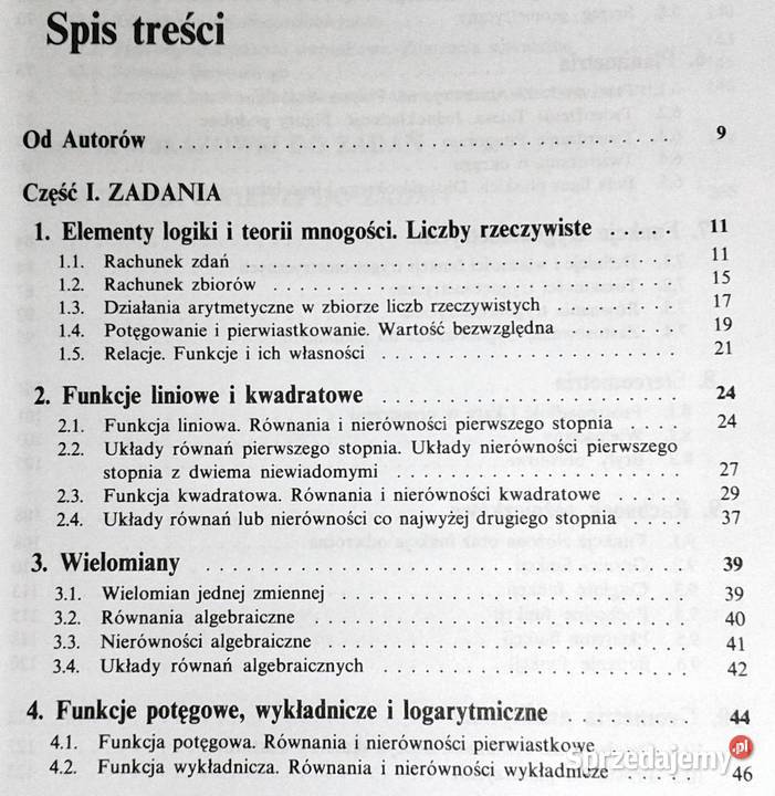 Matematyka maturzystów zadania W Leksiński Chełm