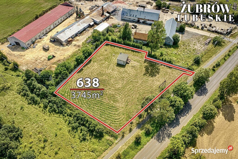 Działka inwestycyjna z WZ 3745 m Nieruchomości Żubrów