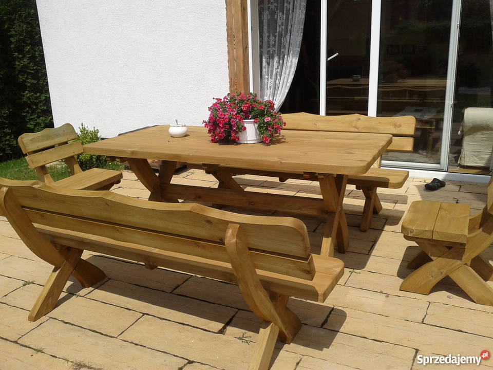 PROMOCJA Komplet ławy ogrodowej solidny Gdynia