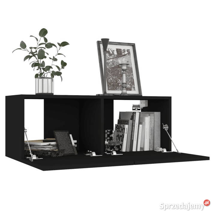 Szafki TV 4 czarne 80x30x30 materiał Warszawa sprzedam
