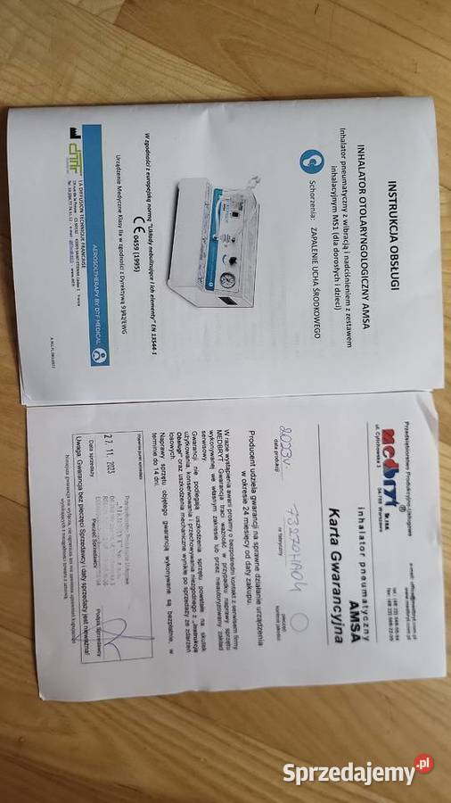 Inhalator otolaryngologiczny AMSA Warszawa sprzedam