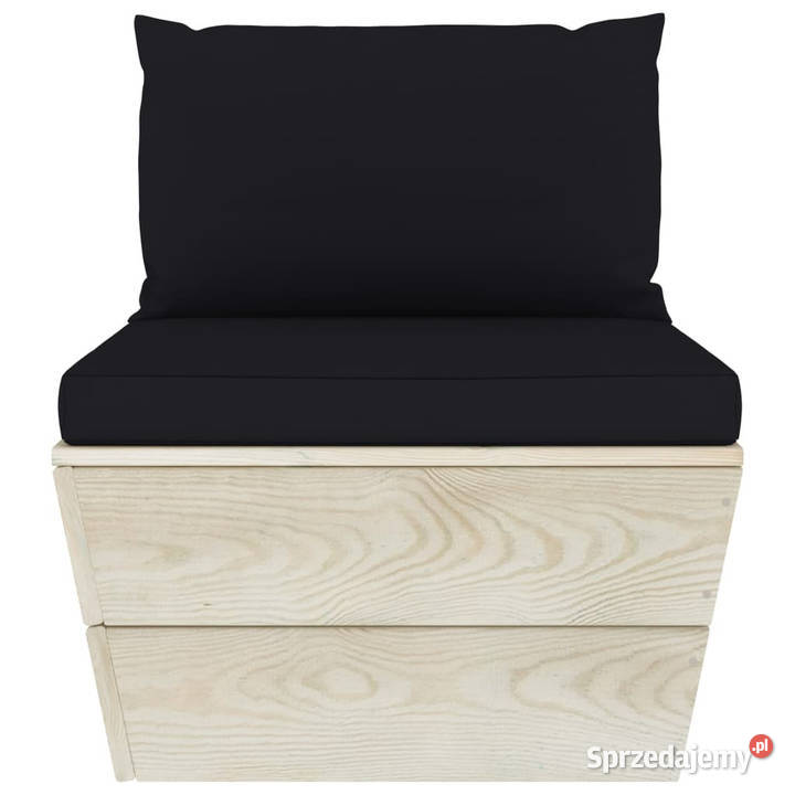Ogrodowa sofa środkowa z palet poduszki