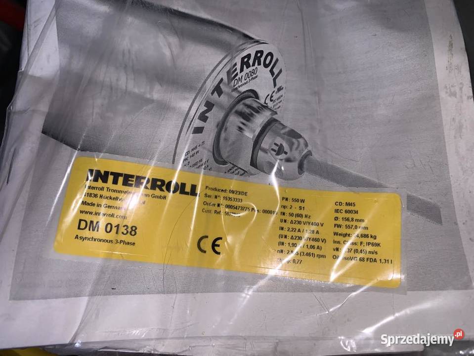 Interroll DM 0138 Drum Motor 550W M45 1568mm x Warszawa