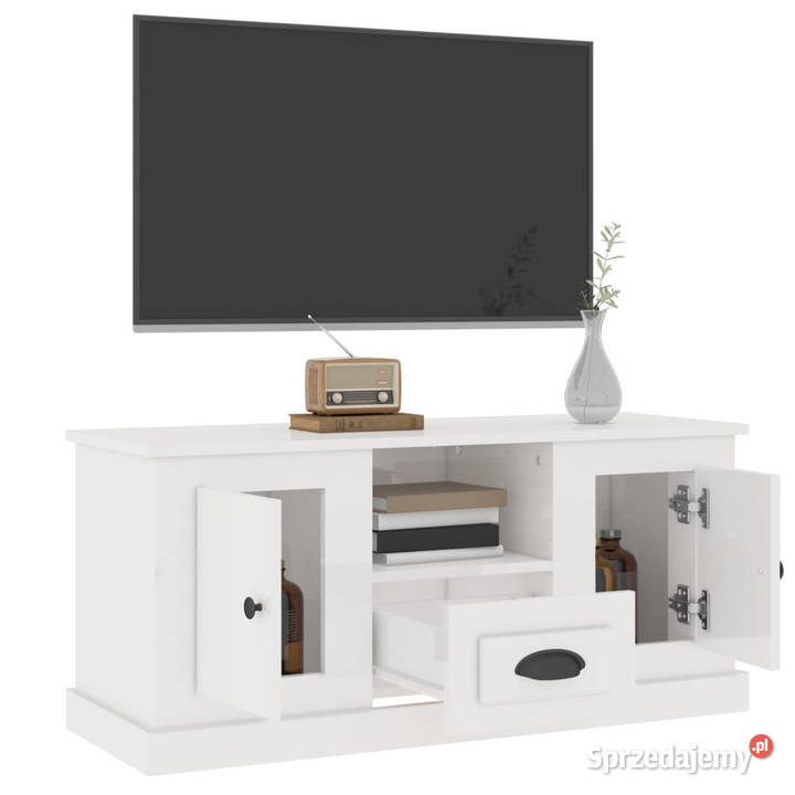 Szafka pod TV wysoki połysk biała 100x355x45 Warszawa