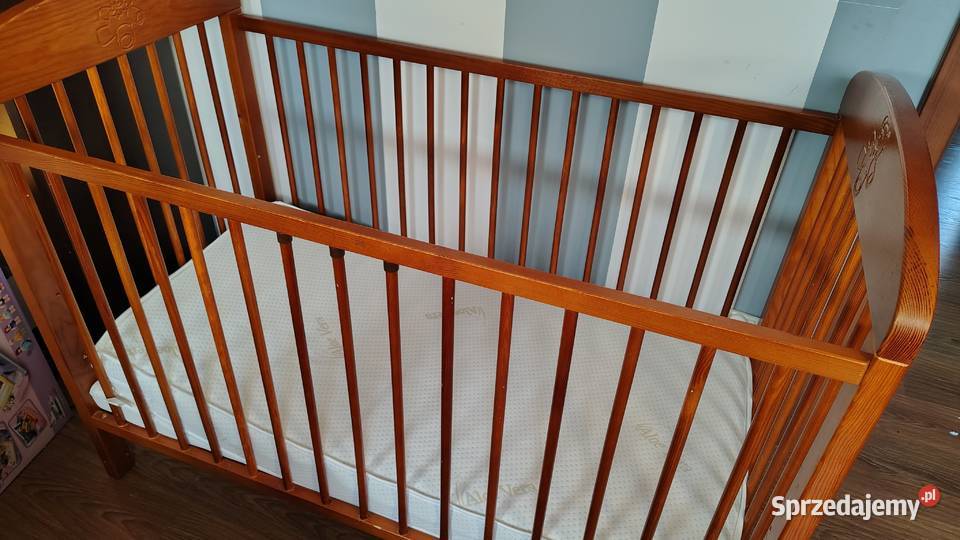 Łóżeczko dziecięce drewniane 120x60