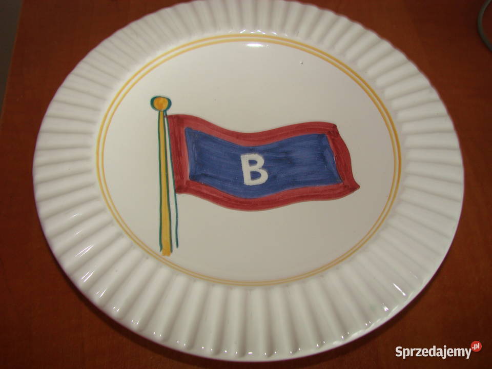 norweski talerz z banderą armatorską Pruszcz Gdański