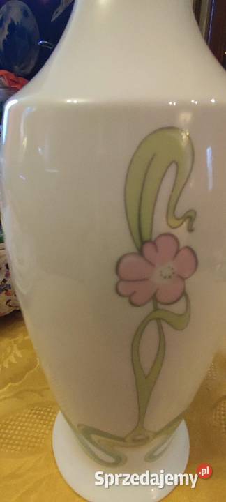 Duży wazon porcelana Gerod Bavaria biel kwiat dolnośląskie Wrocław