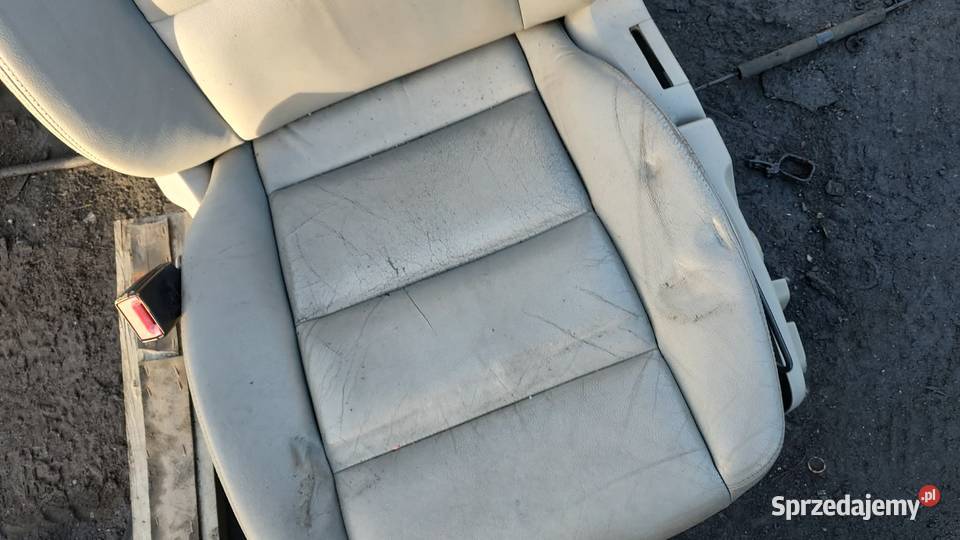 Fotele komplet Audi a6 c6 sedan szara skóra Książ Wielkopolski sprzedam