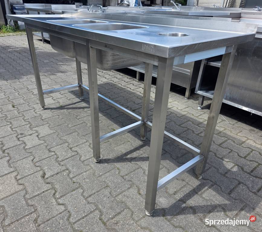 Zlew 2 Komorowy z Dziurą Na Odpady 2306585 M983 Nowe Skalmierzyce