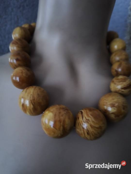 Naszyjnik Bursztyn Vintage Rękodzieło Białystok