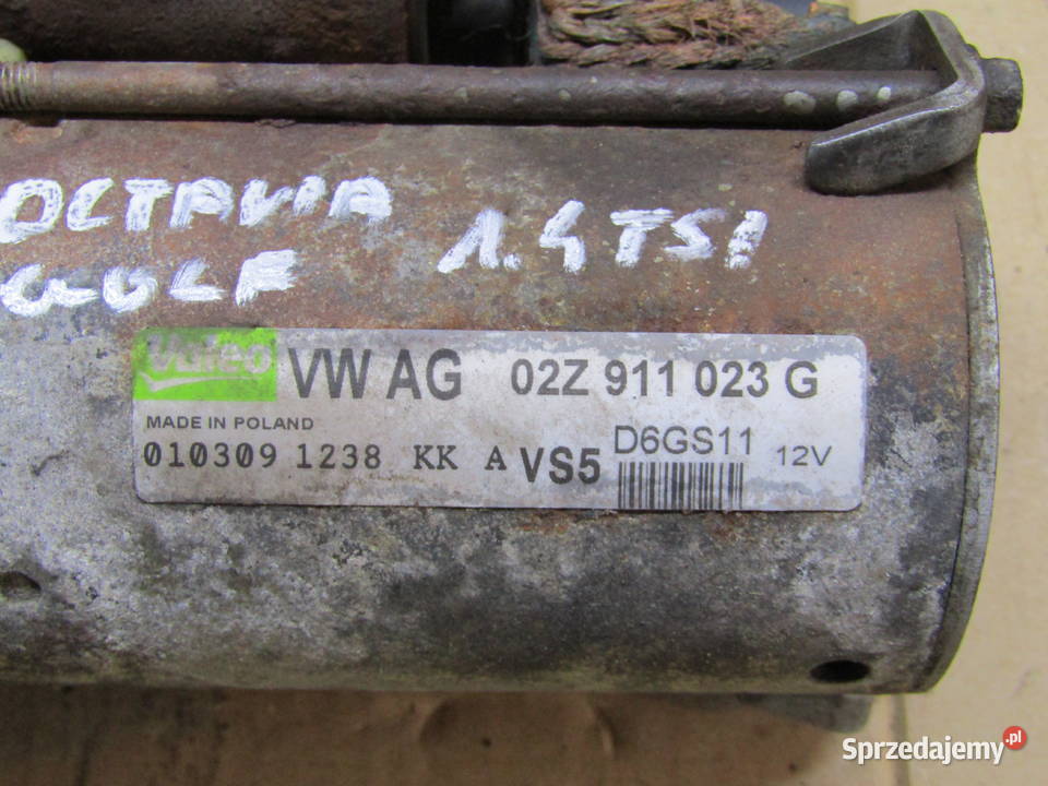 ROZRUSZNIK VWSKODASEAT 14TSI 02Z911023G łódzkie Mysłaków