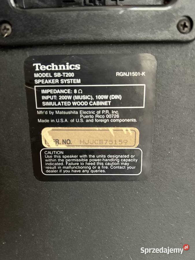 Kolumny Technics SB T200 Zgierz