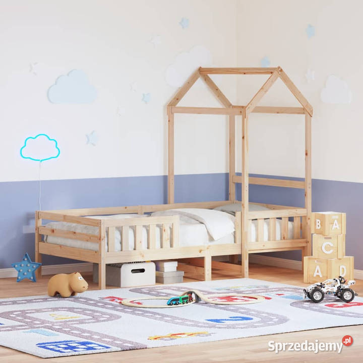 Rama łóżka z daszkiem lite drewno sosnowe 90x200 mazowieckie Warszawa