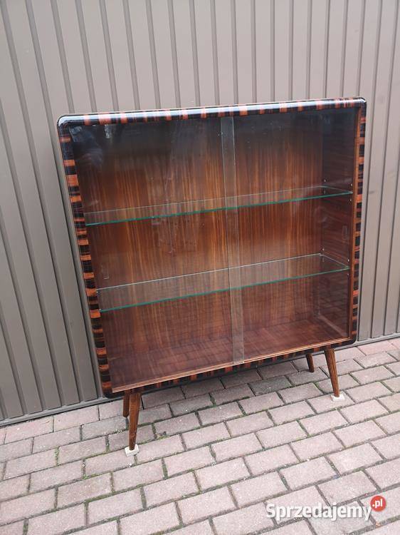 Witryna Biblioteka ARTDECO Orzech Zgrabna Stara Swarzędz