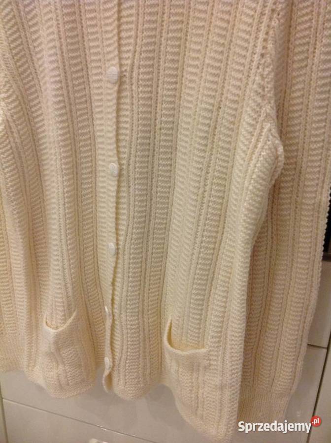 Sweter Rozpinany Kardigan Damski Dziergany ML Rozmiar 40(L) Swetry i golfy