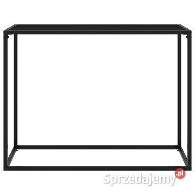 vidaXL Stolik konsolowy czarny 100x35x75 szkło Biurka Warszawa sprzedam