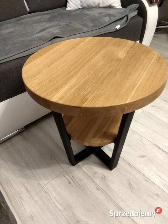 Stolik kawowy z półką 50 okrągły nowoczesny Stoły, krzesła, biurka Kraków