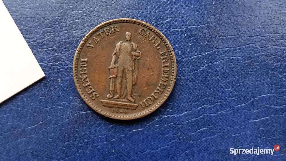 Stare monety 1 krajcar 1844 Niemcy Badenia Lesko sprzedam