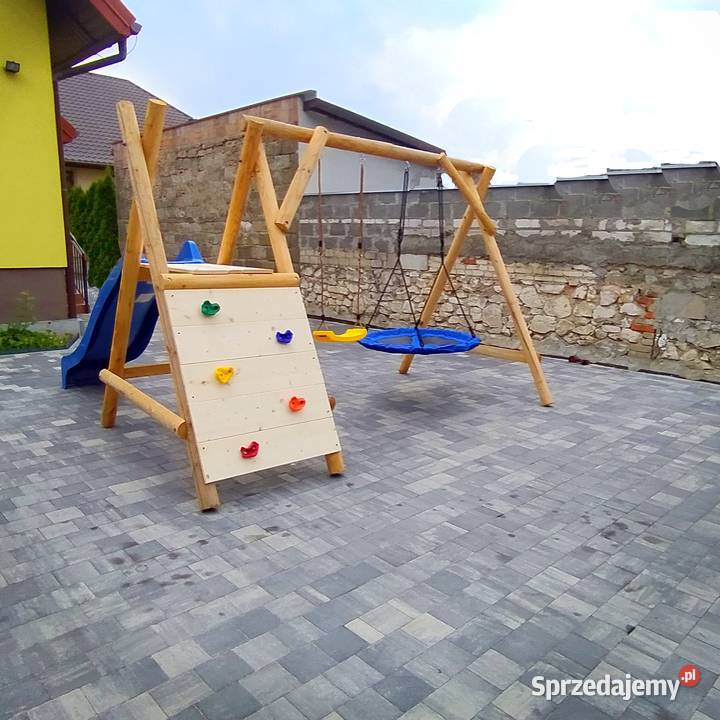 Drewniany Plac Zabaw do Ogrodu MIKI Ślizg Drewno  Zabawki ogrodowe Kielce