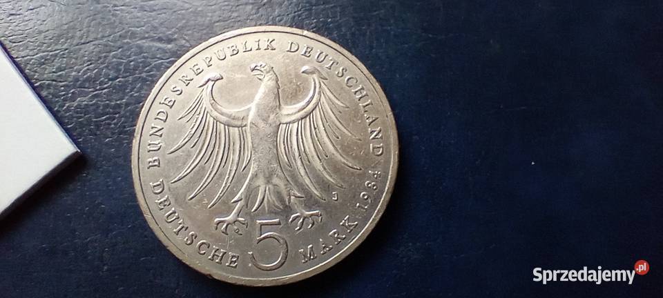 Stare monety 5 marek 1984 Niemcy Lesko