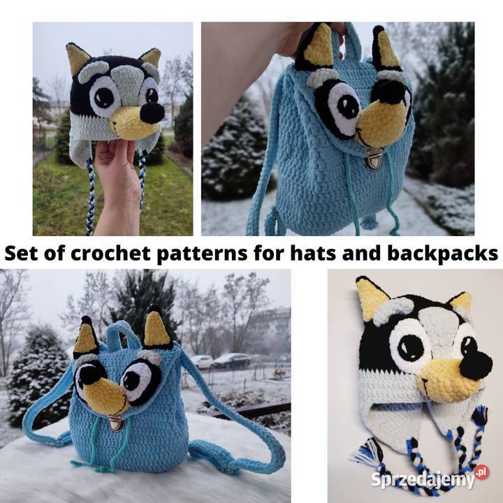 Szydełkowy czapka z Bajki Bluey z Rodziną 3 lata+ Kraków