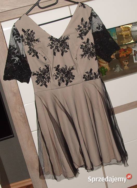 NOWA koktajlowa sukienka FORTI koronka haft r38 Spódnice i sukienki Rawicz sprzedam