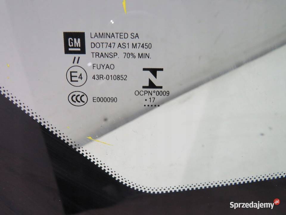 SZYBA CZOŁOWA PRZEDNIA SENSOR ORYGINAŁ INSIGNIA osobowe