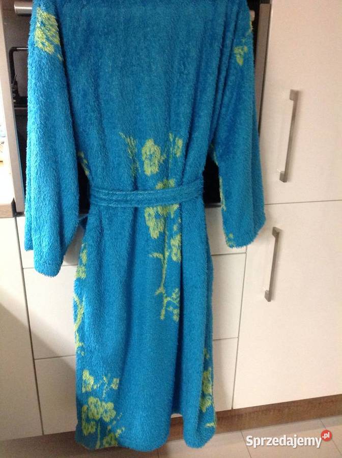 Szlafrok damski M niebieski turkus Nowa Sól