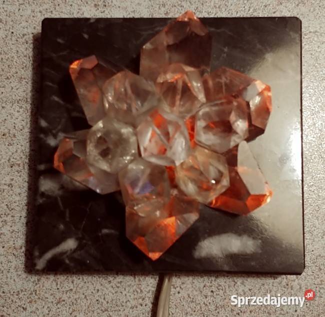 Lampka kryształ górski na marmurze Milanówek