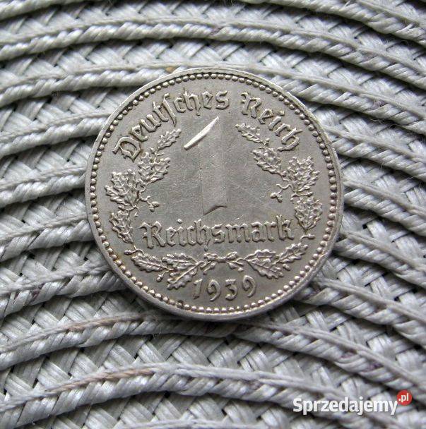 Niemcy 1 Reichsmarka 1939r A Trzecia Rzesza