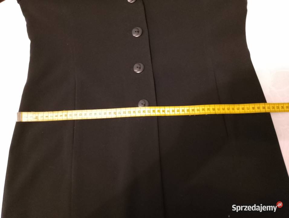 MARYNARKA długa czarna żakiet długi przedłużony wielkopolskie Złotniki