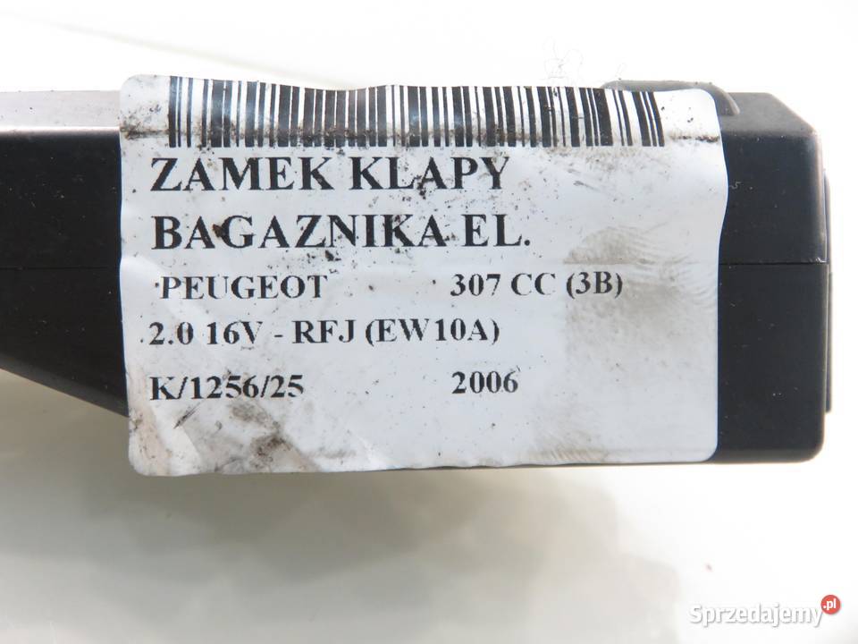 ZAMEK KLAPY PEUGEOT 307 CC 9657614680 małopolskie