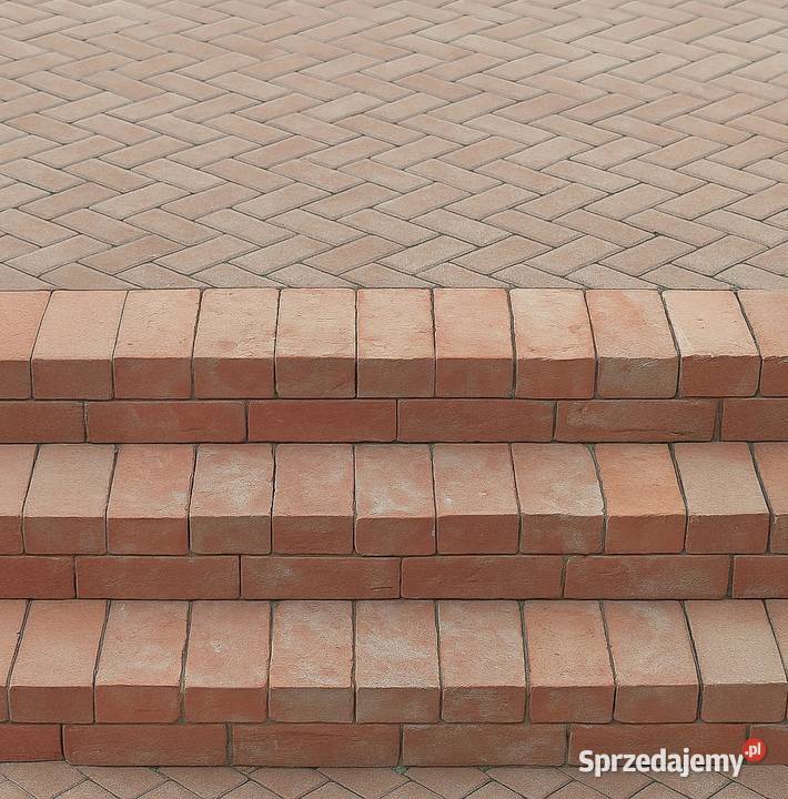 Stopnice z cegły rozbiórkowej na schody parapet