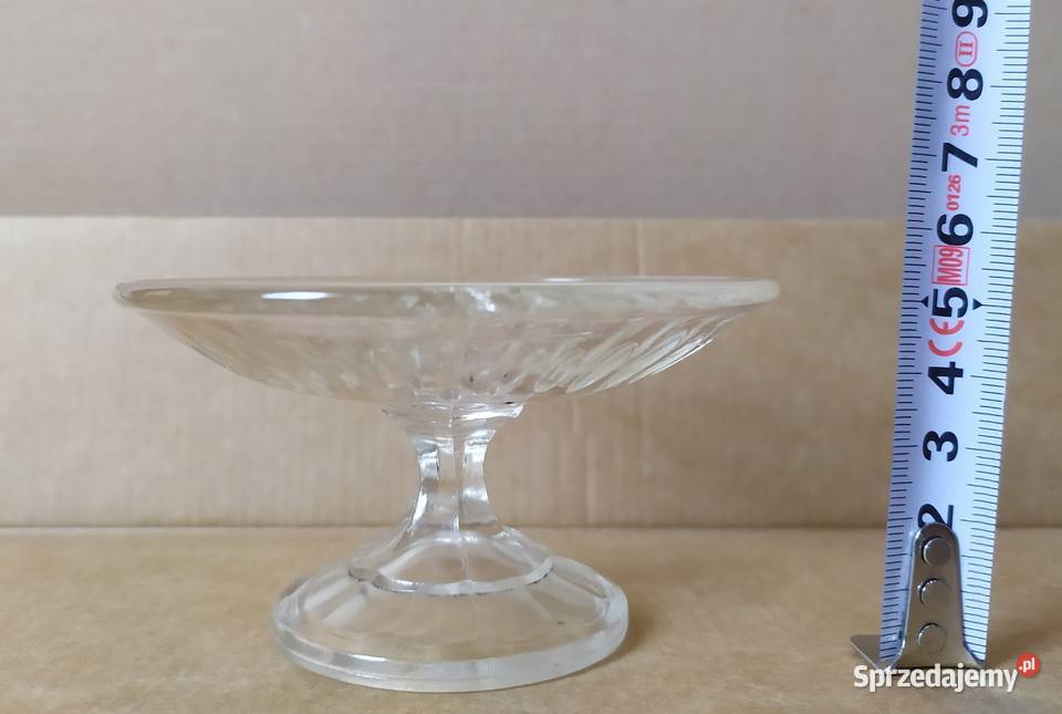 515 PLATERKA szklana mała na słodycze RETRO Łódź