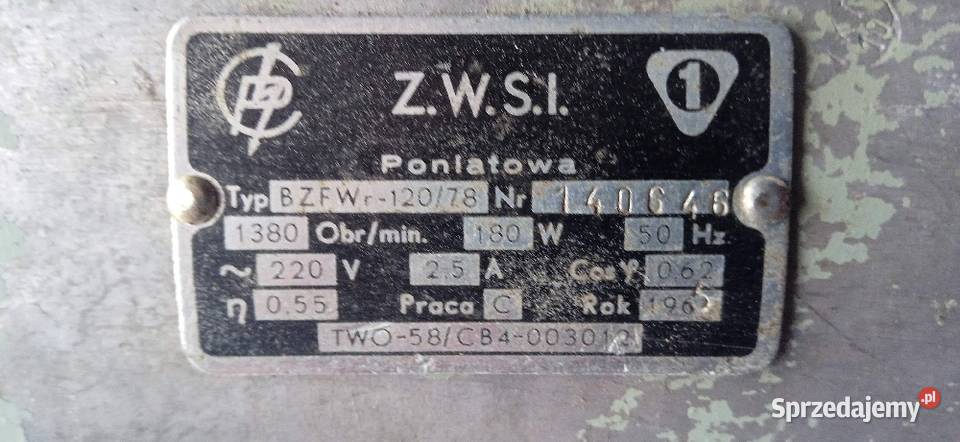 Silnik elektryczny 220V1380 Obrmin Jasieniec