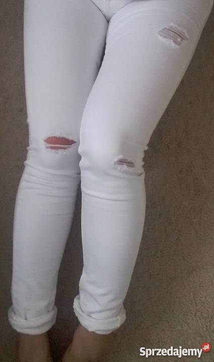 Spodnie jeansy ciążowe dziury Gdańsk