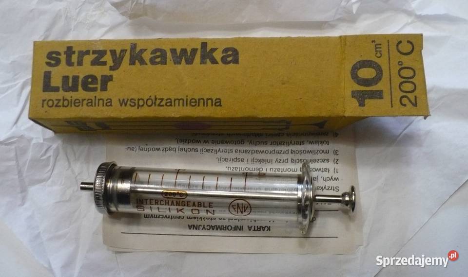 Strzykawka szklana Luer 10 igła Białystok