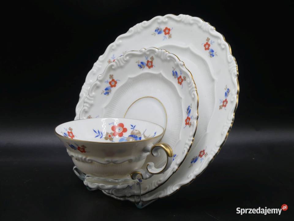 Komplet śniadaniowy Sorau Żary piękne reliefy