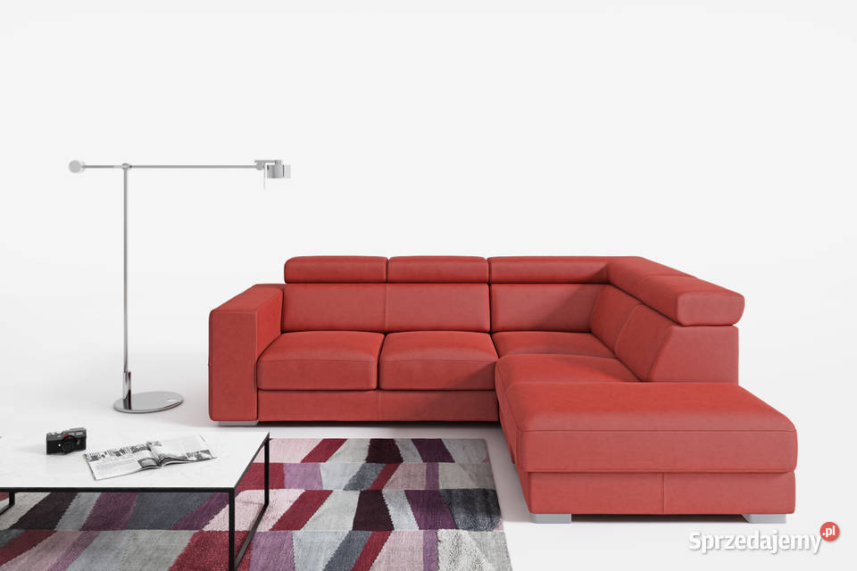 Niebieski Nowoczesny Narożnik Tkanina Wanat Komplety wypoczynkowe Warszawa sprzedam