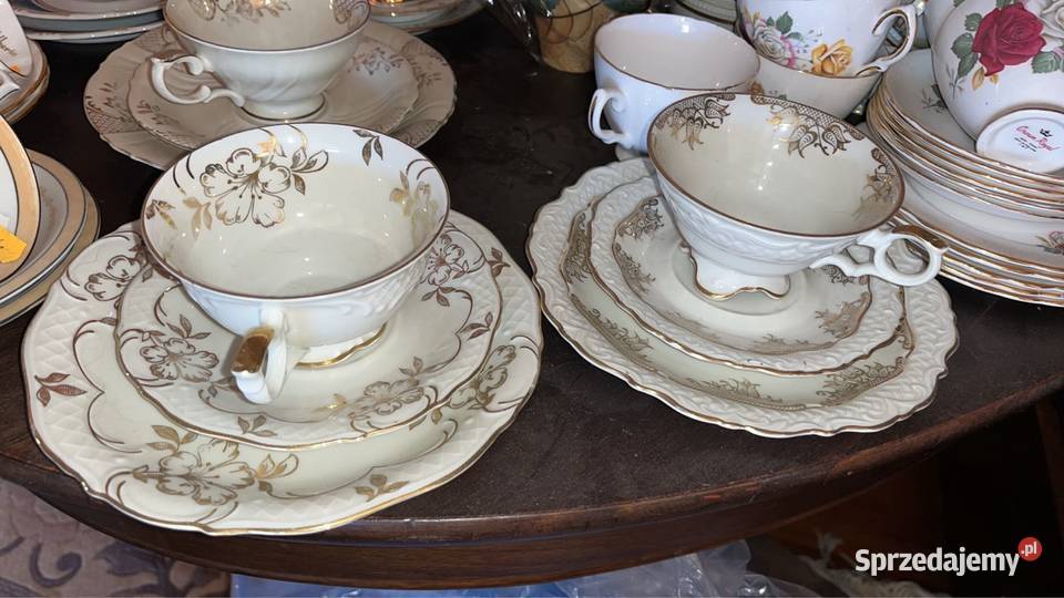 Filiżanka z talerzykiem deserowym Różne Porcelana i szkło pomorskie Gdańsk