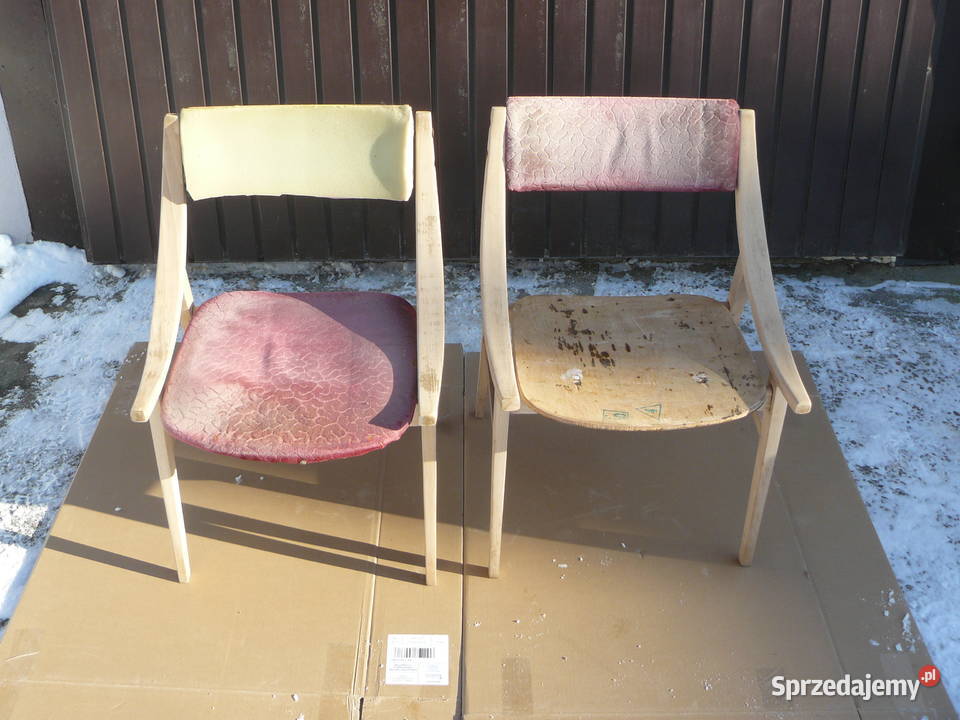 Stare krzesła skoczki proj J Kędziorek Nowy Sącz